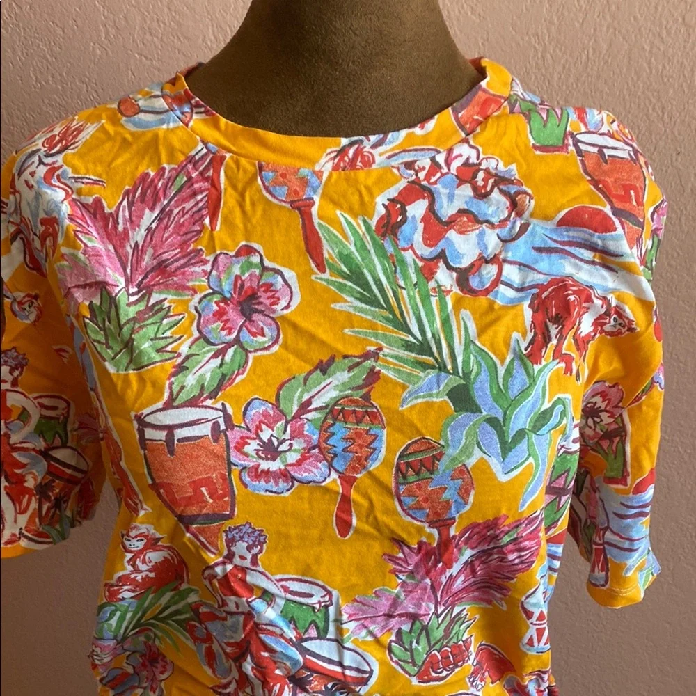 ZARA Vibrant Floral Print Dress - Picture 2 of 9